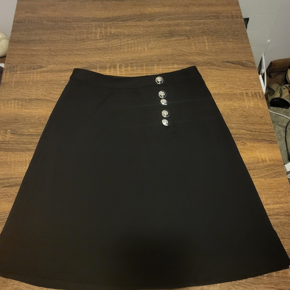White House Black Market Black Asymmetrical Skirt